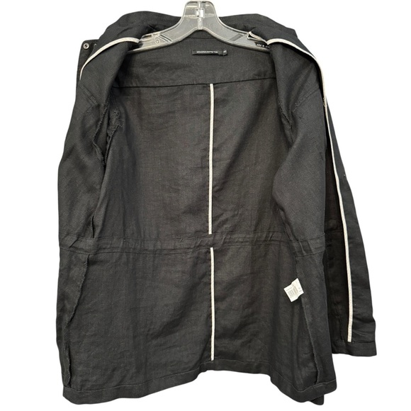 Monoprix Autre Ton Linen Utility Jacket Black Women’s 40 (M) - Picture 2 of 7